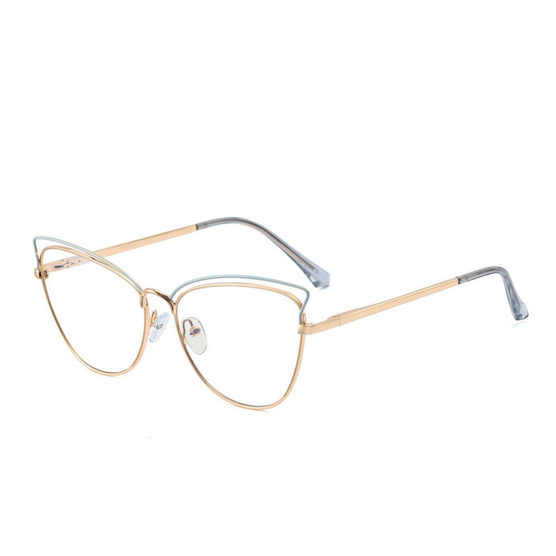 Gertie Cat Eye Blue Glasses