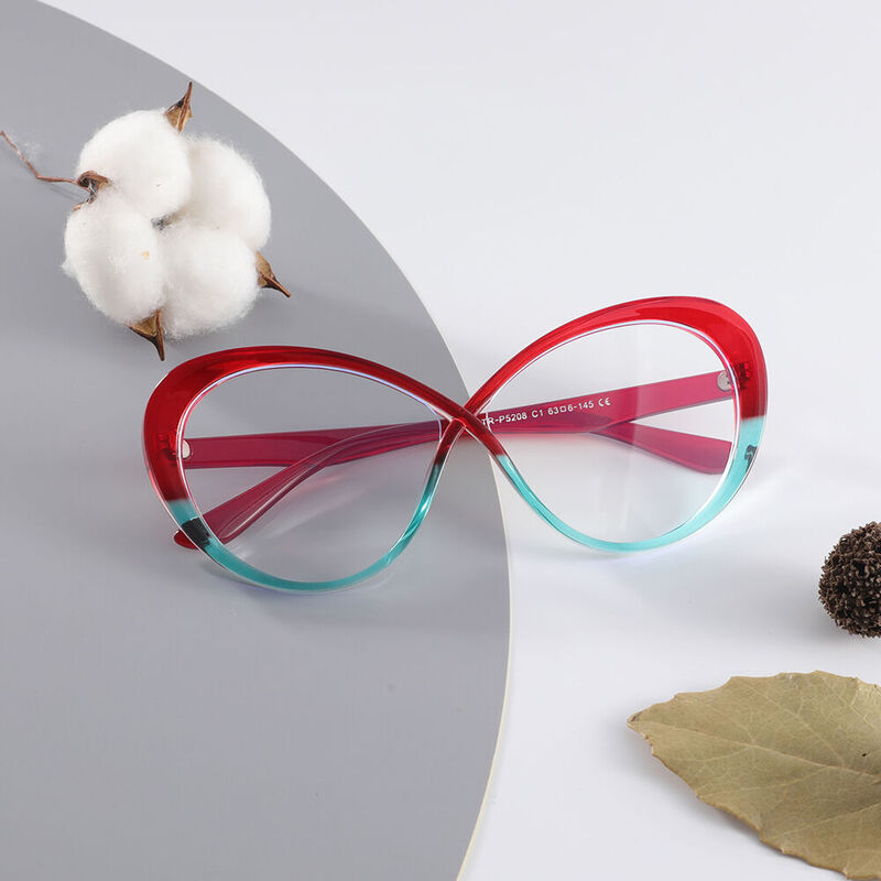 Reece Cat Eye Red Glasses