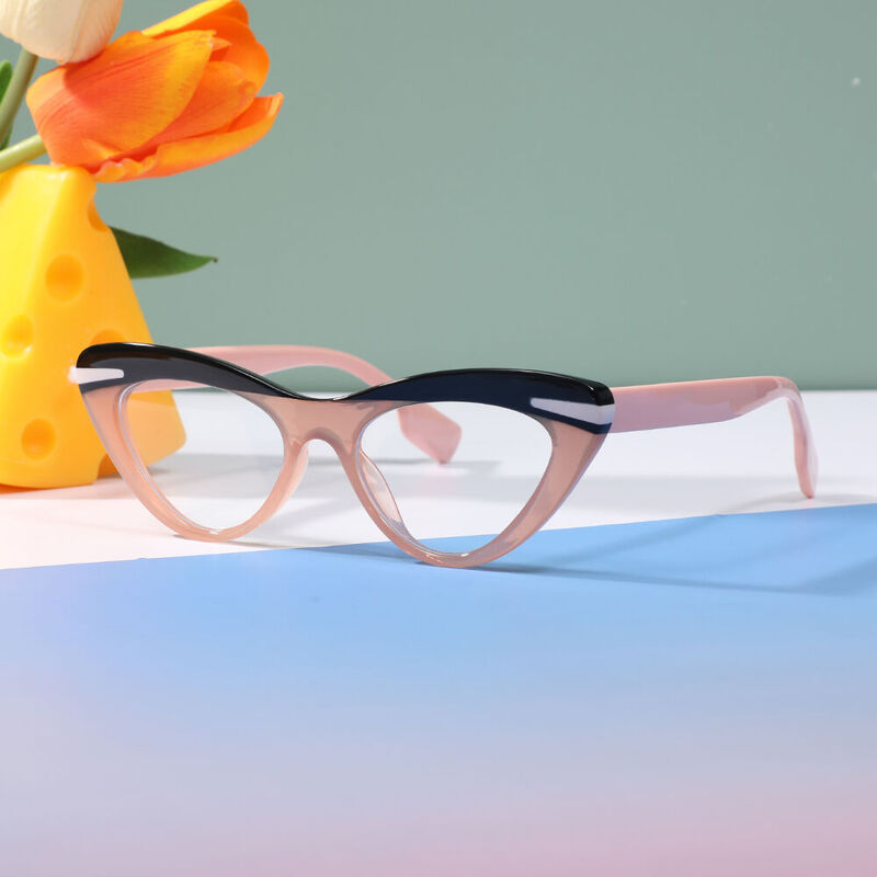 Emma Cat Eye Orange Glasses