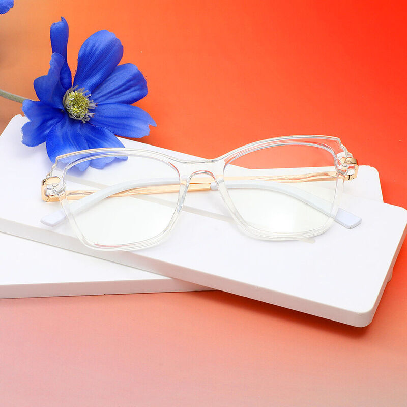 Evaei Cat Eye Clear Glasses