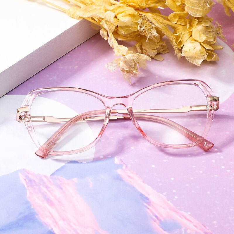 Besaa Cat Eye Pink Glasses