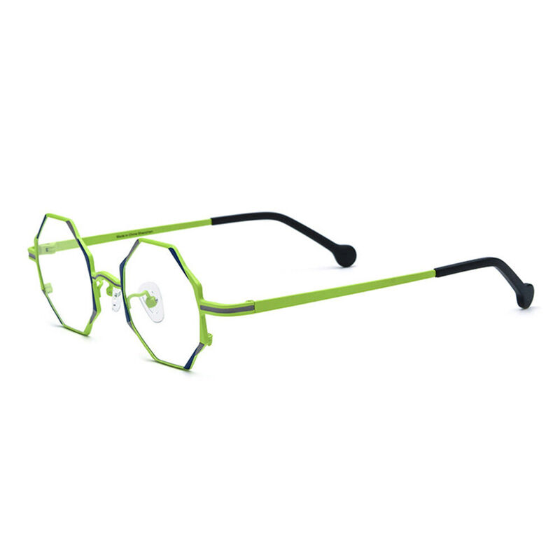 Sawye Geometric Green Glasses