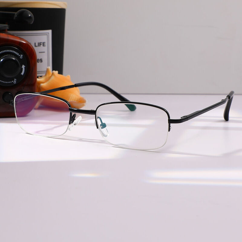 Gunter Rectangle Black Glasses