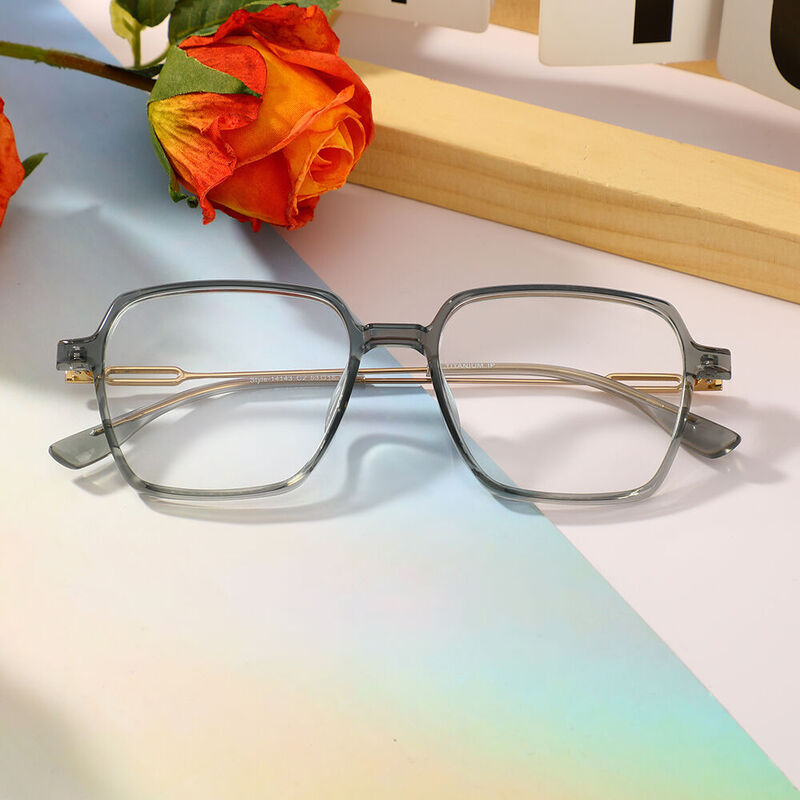 Sylvia Square Gray Glasses