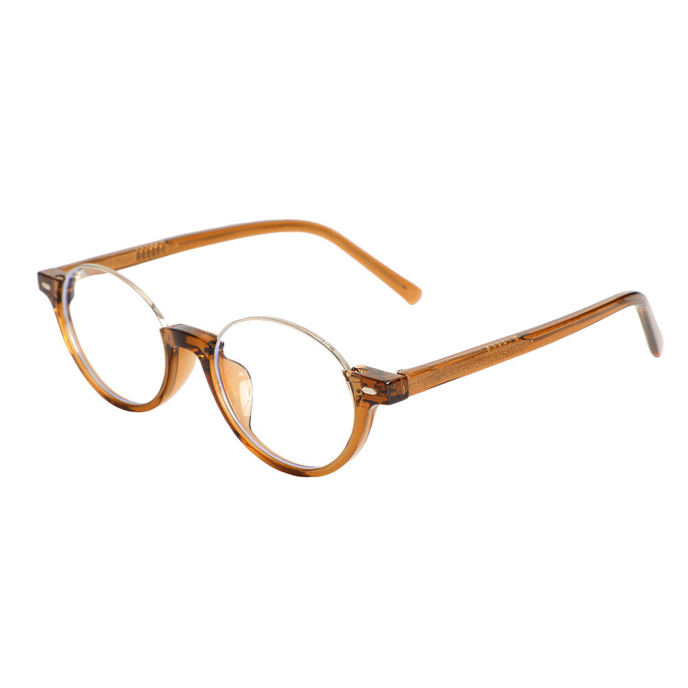 Wordsworth Ovale Braune Brille
