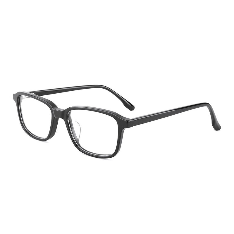 Visuality Rectangle Black Glasses