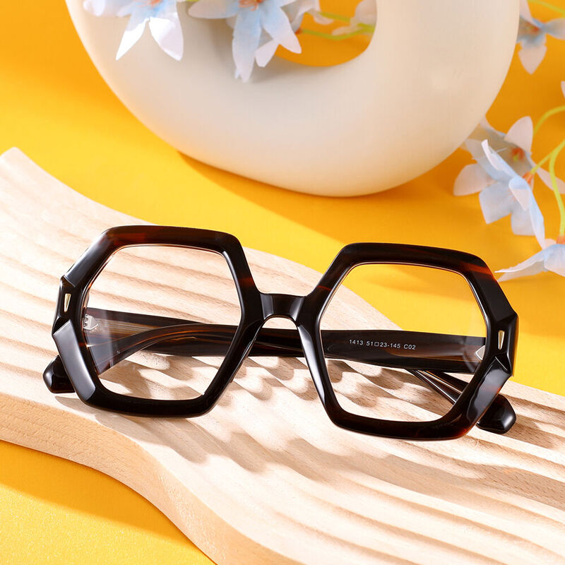 Egan Geometric Tortoise Glasses