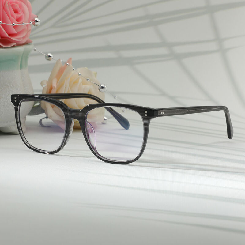 Hiram Square Gray Glasses