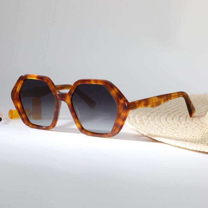 Nigel Geometric Tortoise Sunglasses