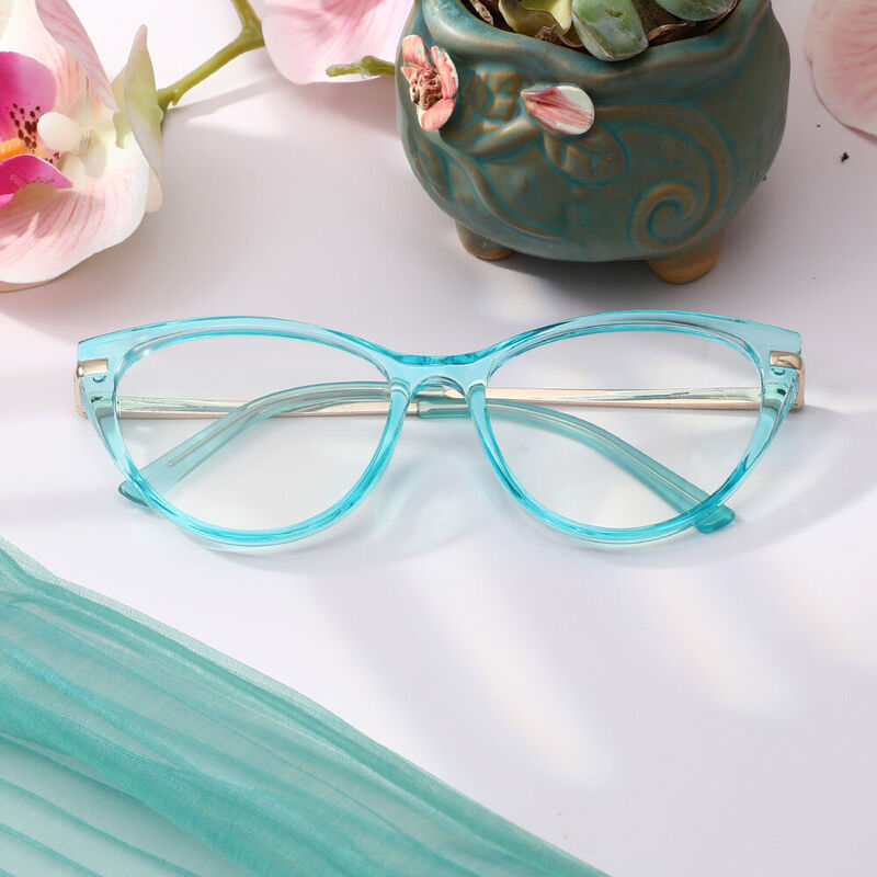 Merree Cat Eye Blue Glasses