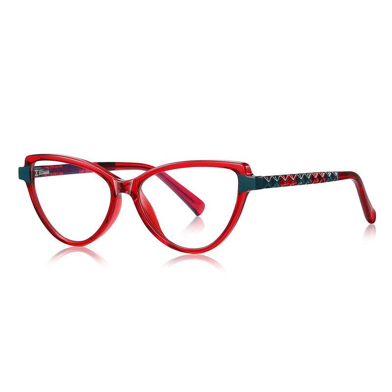 Pansy Cat Eye Red Glasses