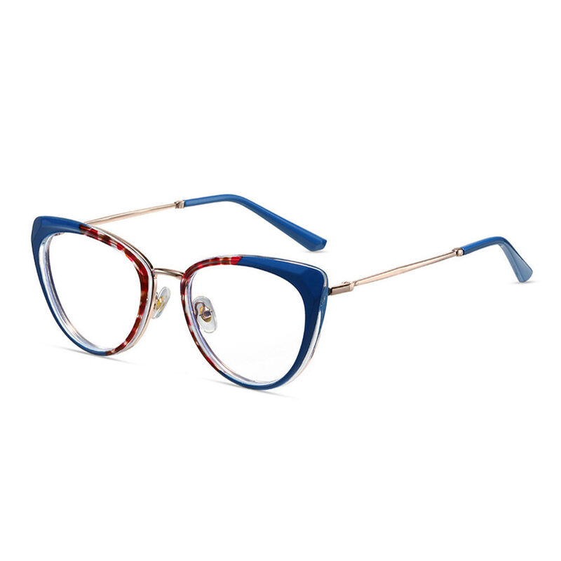 Dupontei Cat Eye Blue Glasses