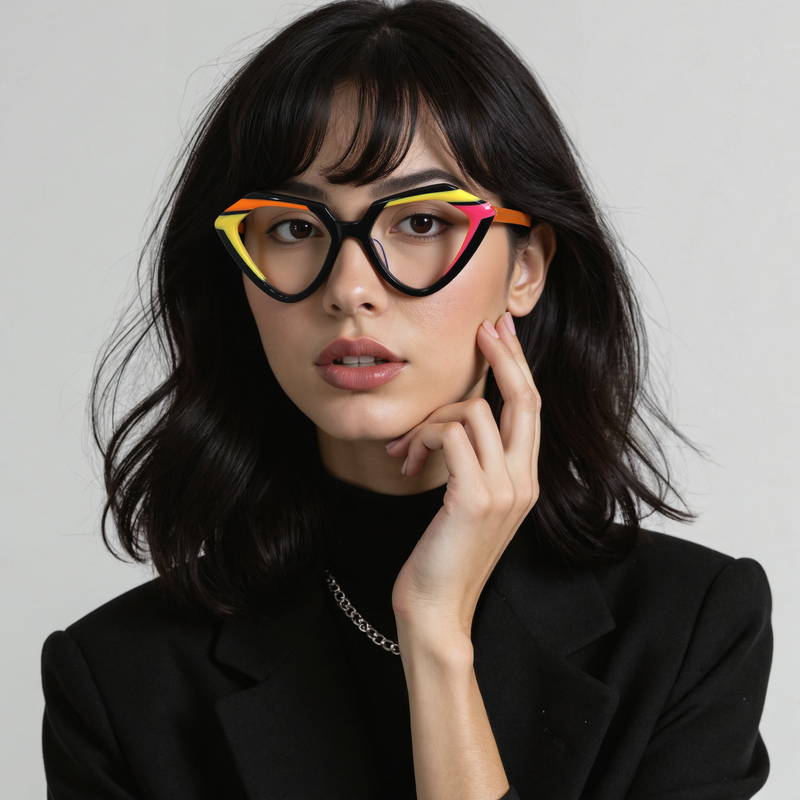 Bishei Cat Eye Schwarze Brille