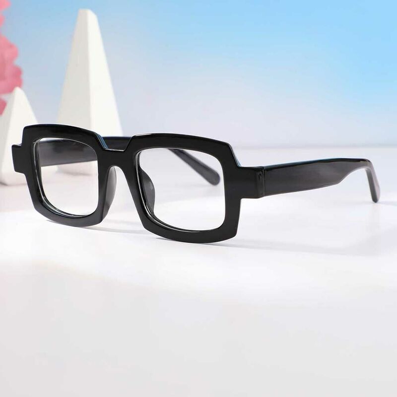 Quincy Quadratische Schwarze Brille