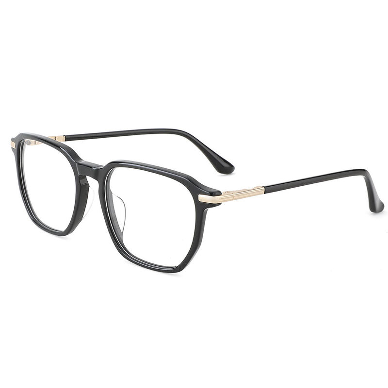 Remark Geometric Black Glasses