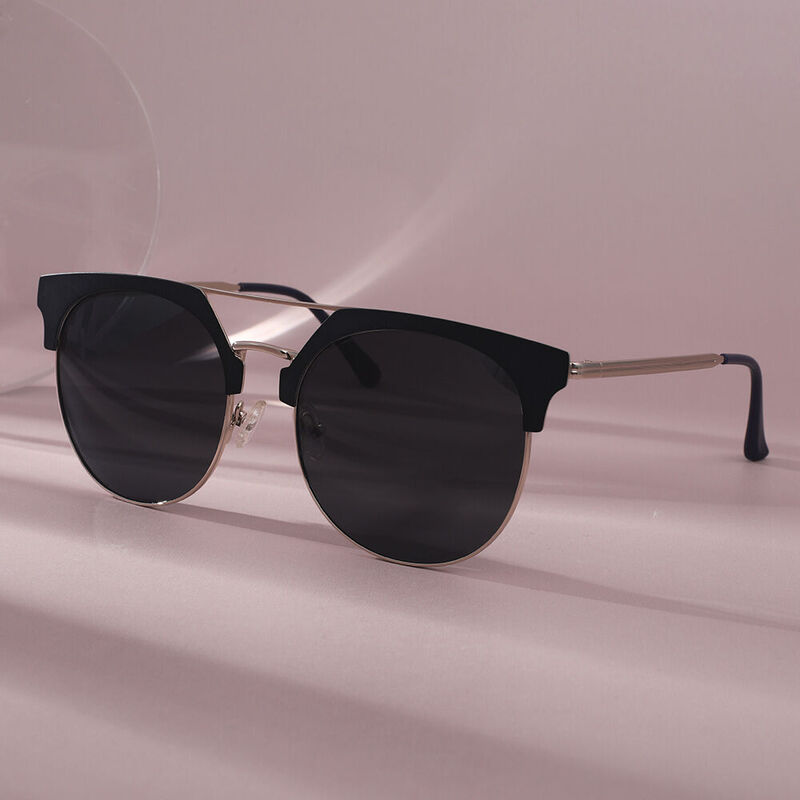 Barkeley Aviator Black/Gold Sunglasses