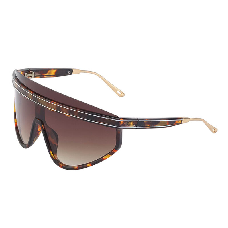 Felicia Oval Tortoise Sunglasses