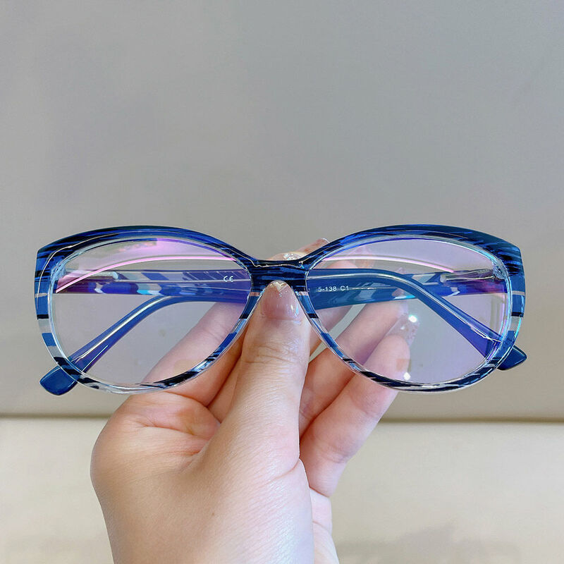 Bine Cat Eye Blue Glasses