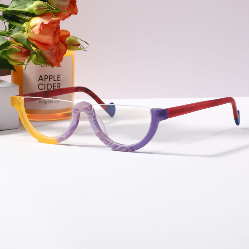 Yvetta Oval Purple Glasses