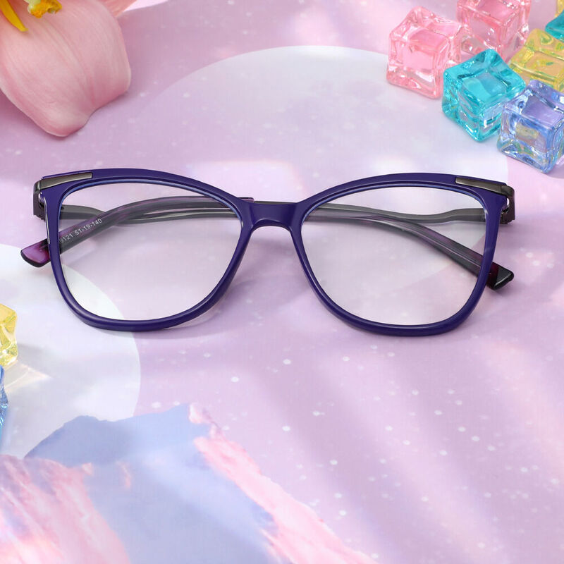Edea Cat Eye Purple Glasses