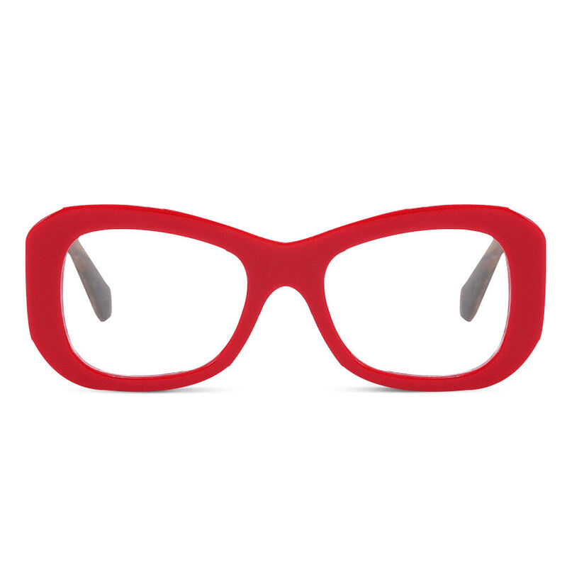 Elizabet Cat Eye Red Glasses