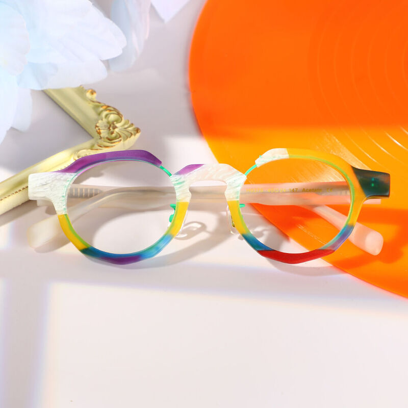 Juliet Geometric Yellow Glasses