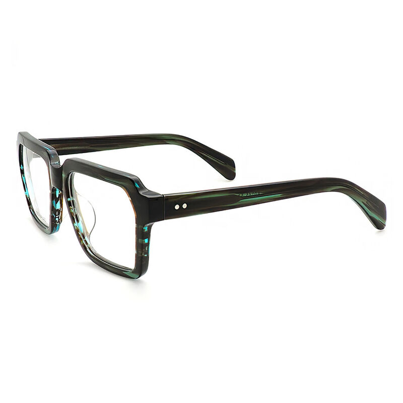 Oliver Square Black Green Glasses