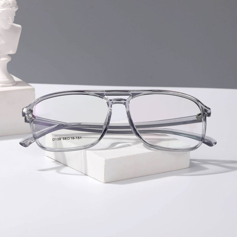 Horizon Aviator Transparent Grey Glasses