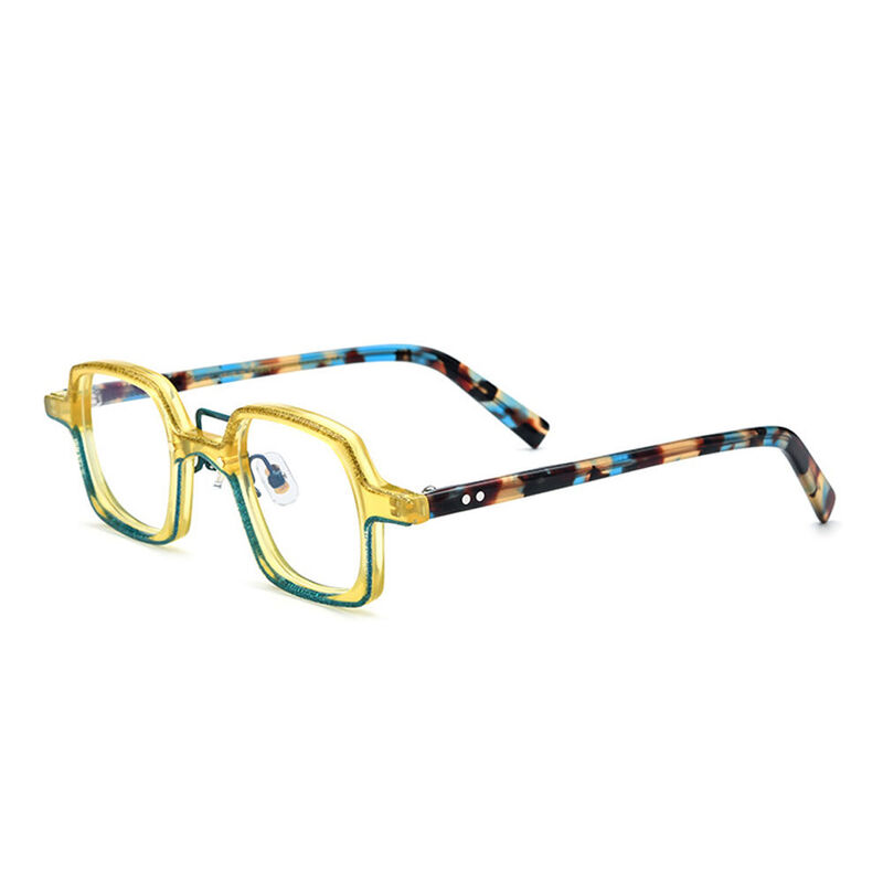 Heisler Square Yellow Glasses