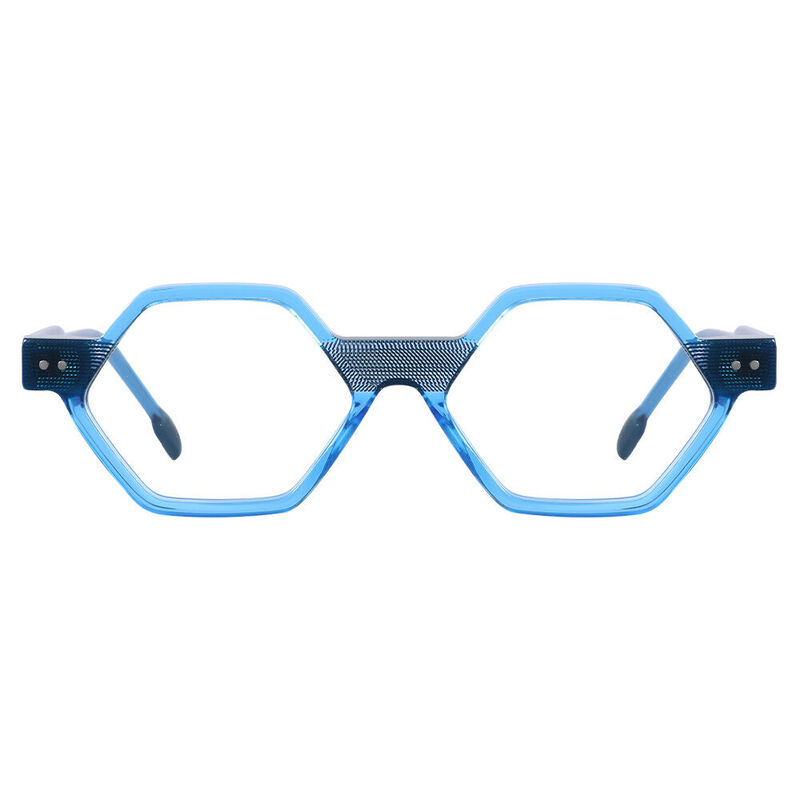 Stuart Geometric Blue Glasses
