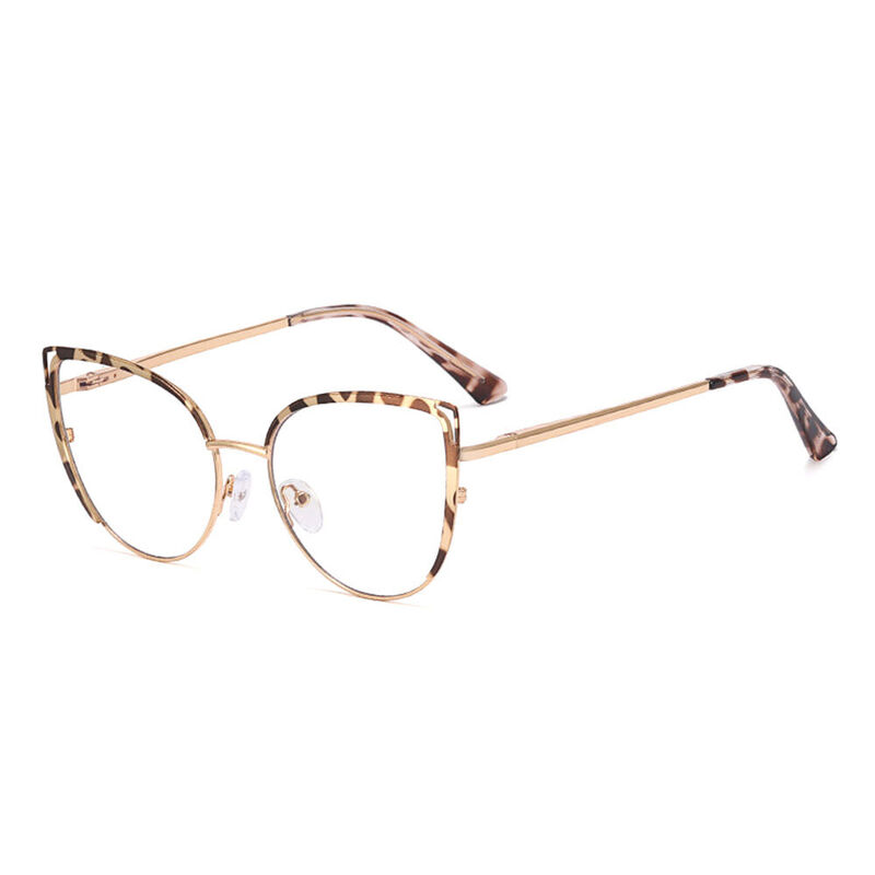 Nuno Cat Eye Leopard Glasses