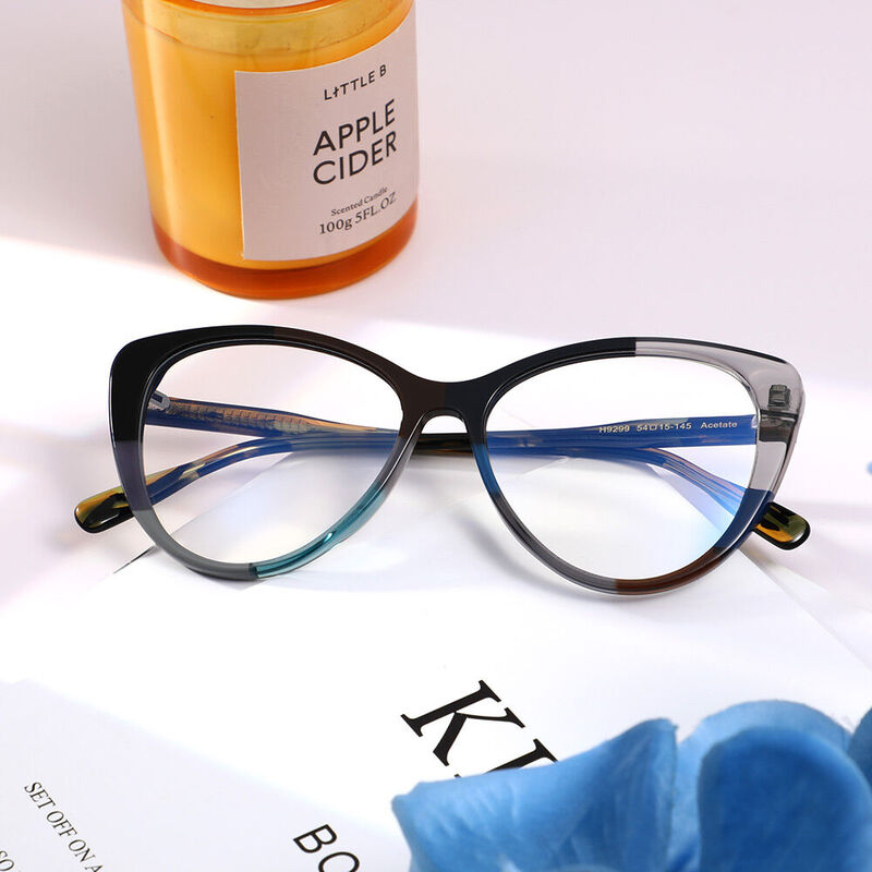 Ismail Cat Eye Gray Glasses