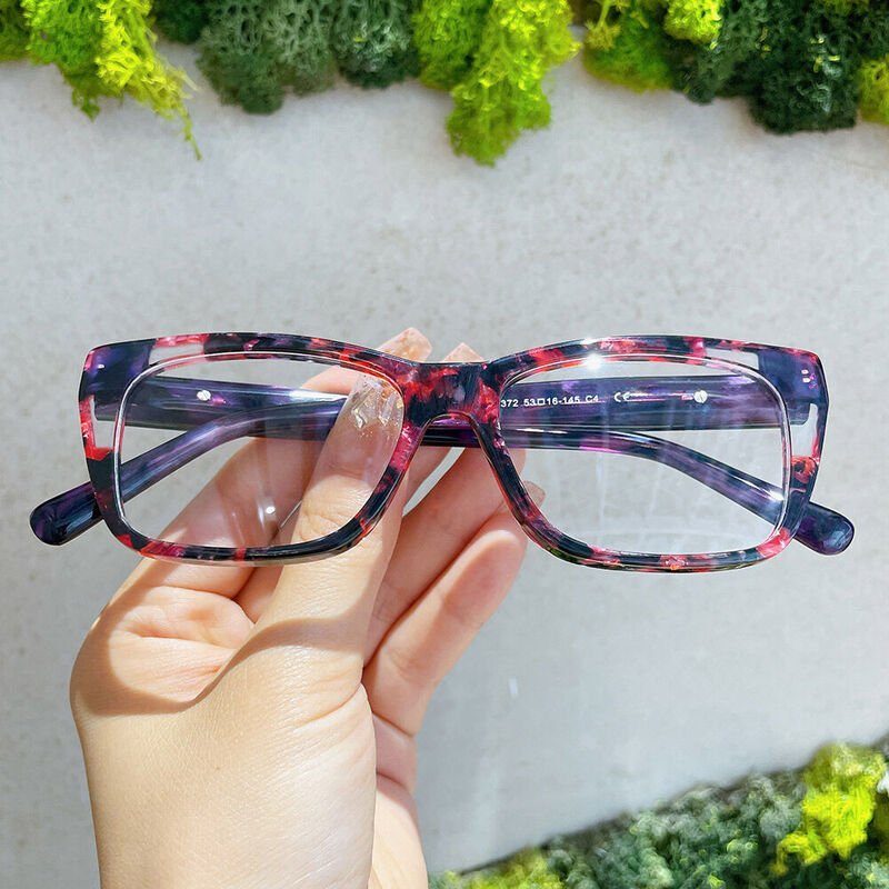 Wenis Square Red Glasses