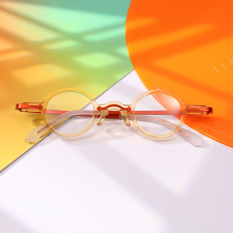 Bensoe Round Orange Glasses