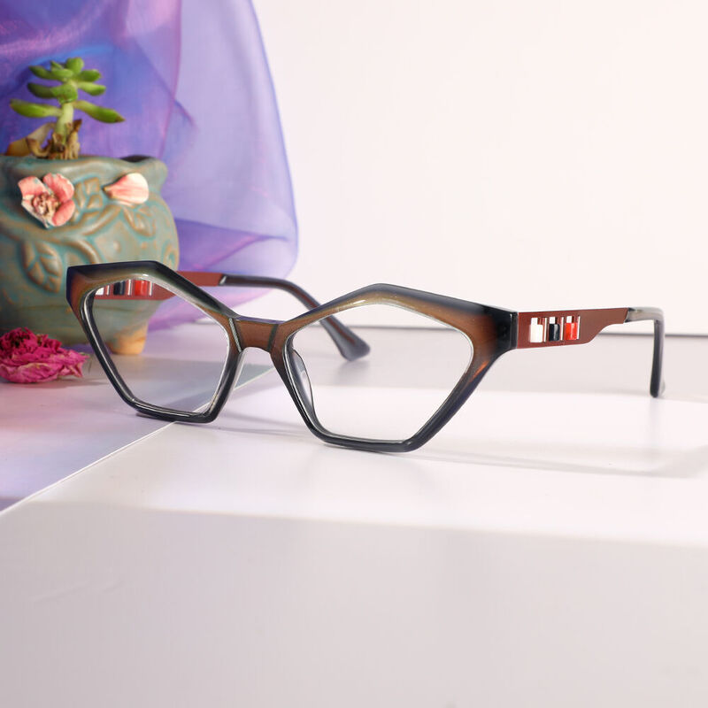 Darcy Cat Eye Braune Brille