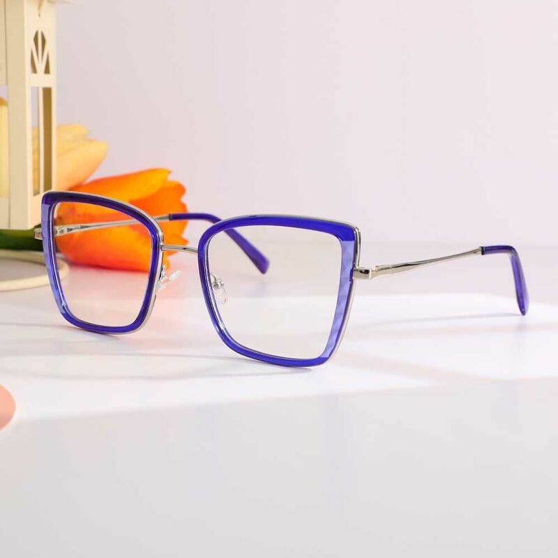 Zora Cat Eye Blaue Brillen