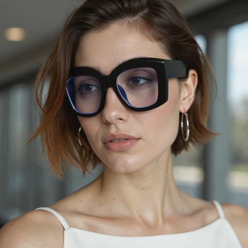 Baro Oval Black Glasses