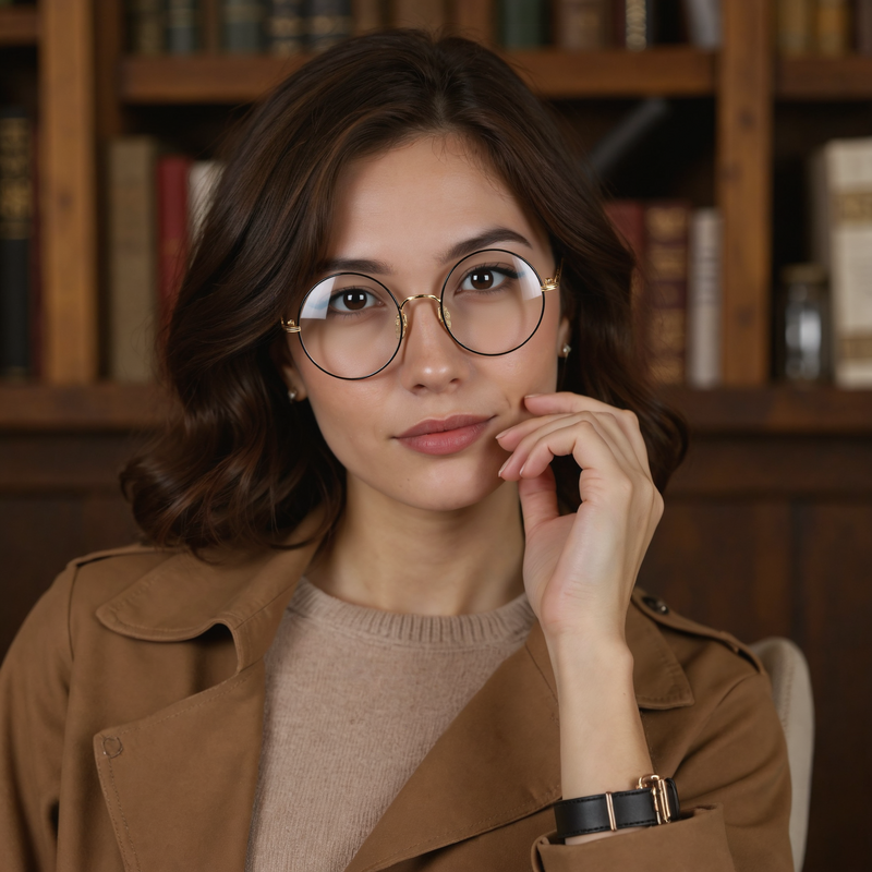 Rodney Runde Schwarze Brille
