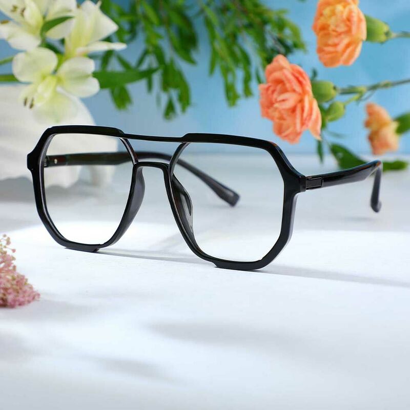 Carter Aviator Black Glasses