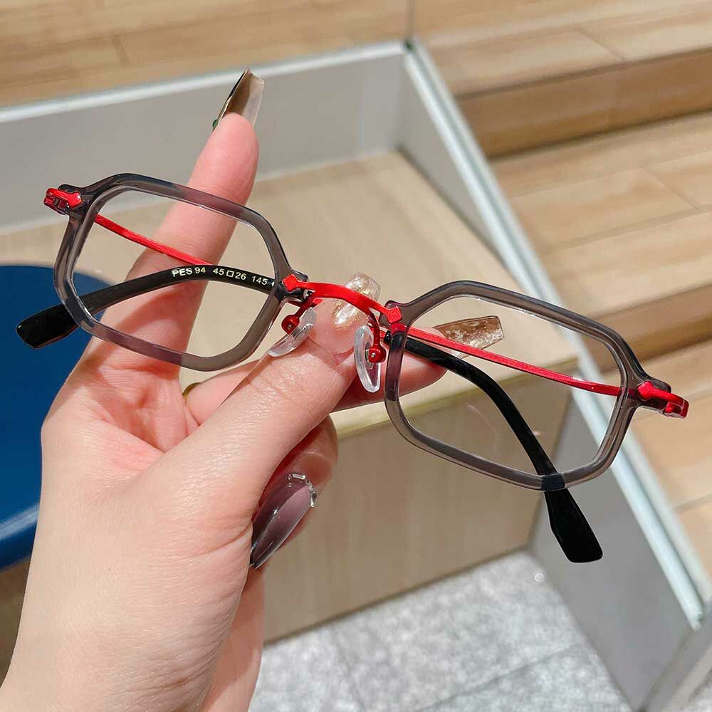 Perry Rectangle Grey Glasses