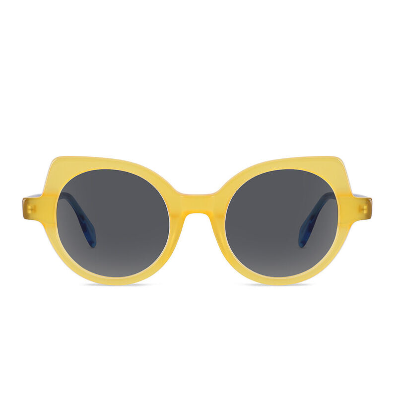 Honnie Cat Eye Yellow/Blue Sunglasses