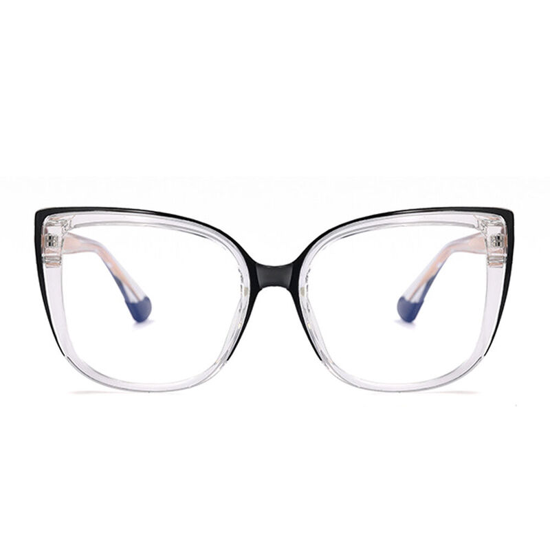 Legato Cat Eye Black Clear Glasses
