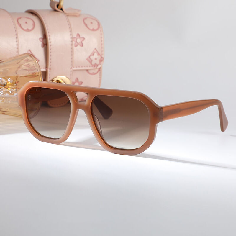 Ruthy Aviator Pink Sunglasses