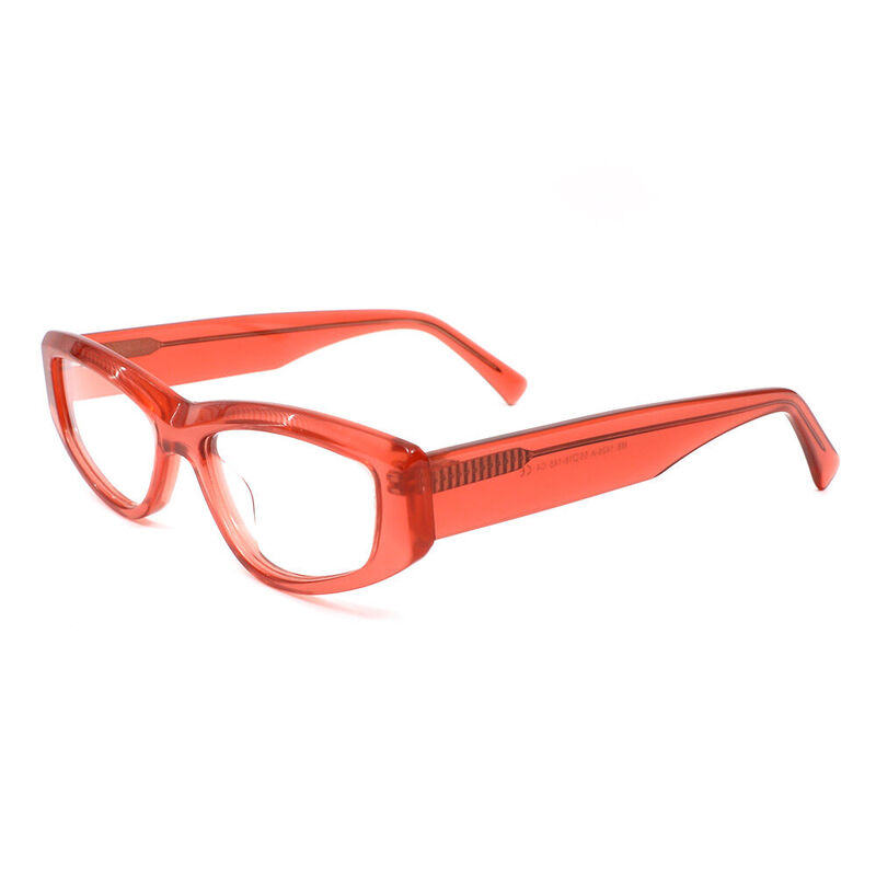 Gregee Oval Red Glasses