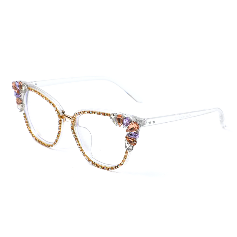 Isaac Cat Eye Clear Glasses