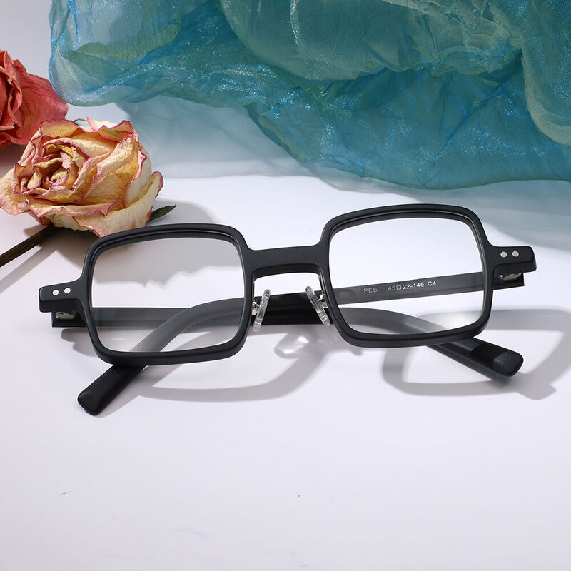 Marjory Square Black Glasses