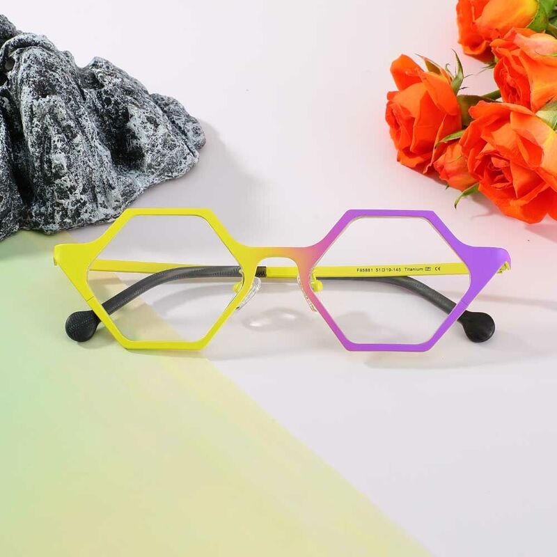 MacArthu Geometrische Lila Brille