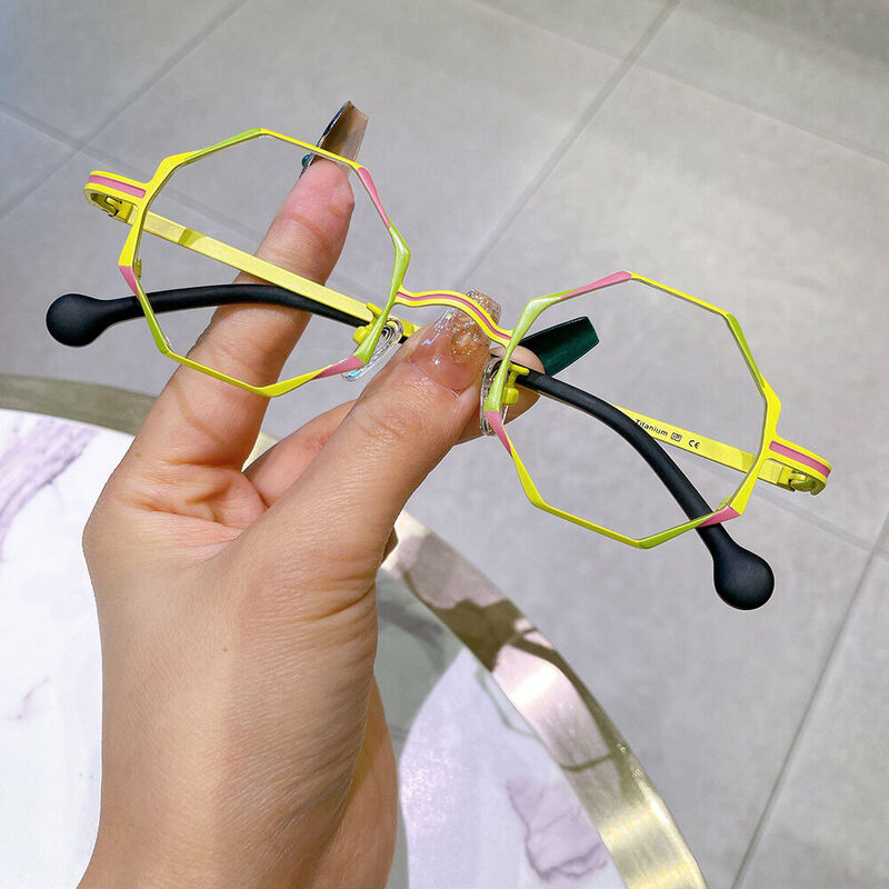 Sawye Geometric Yellow Glasses
