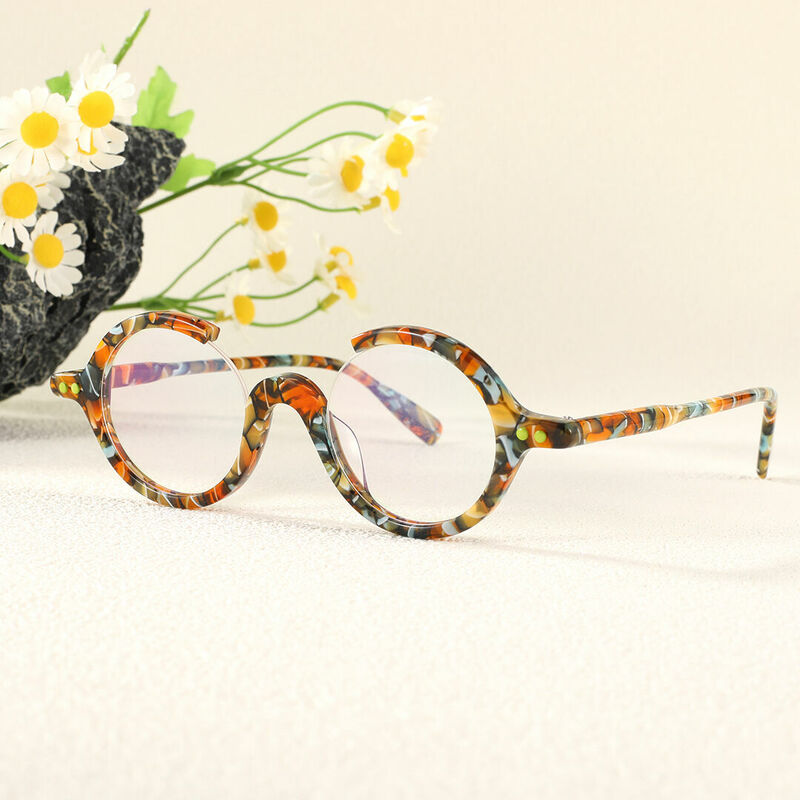 Lunettes de Vue Amelia Ronde Jaune