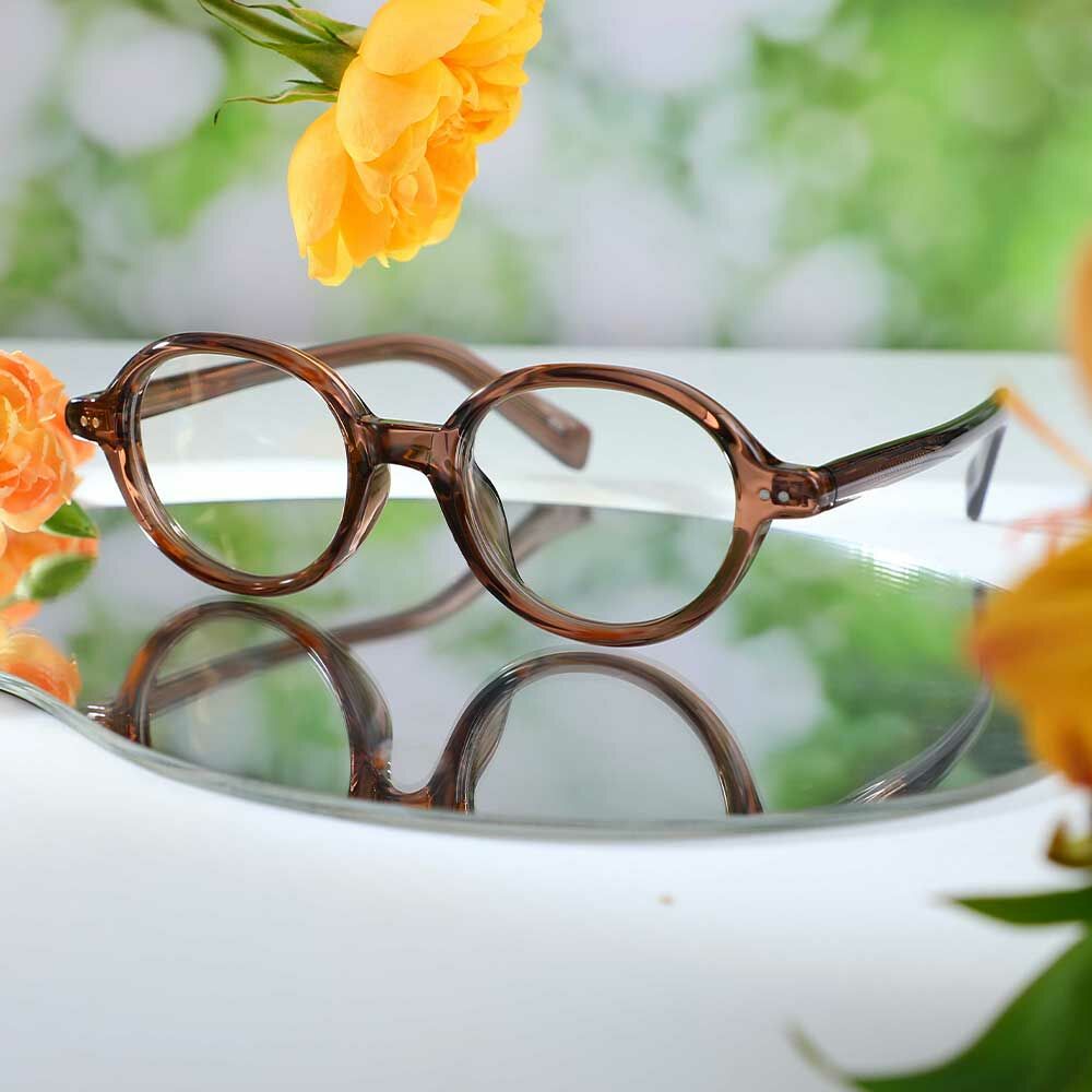 Lunettes de Vue Dwight Ovale Marron